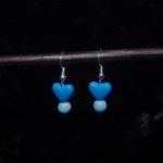 Blue Heart Earrings