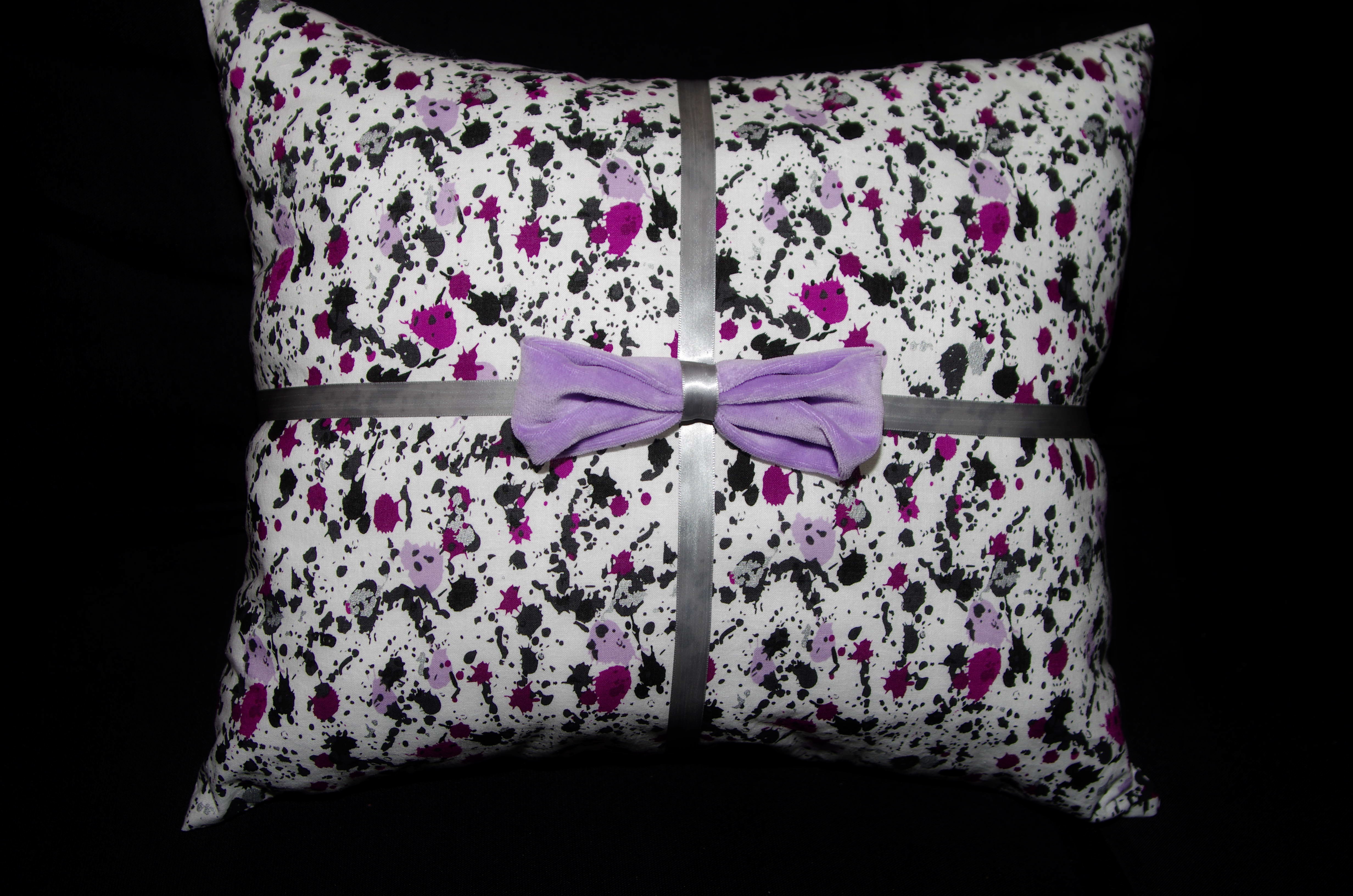 Purple giftbox pillow