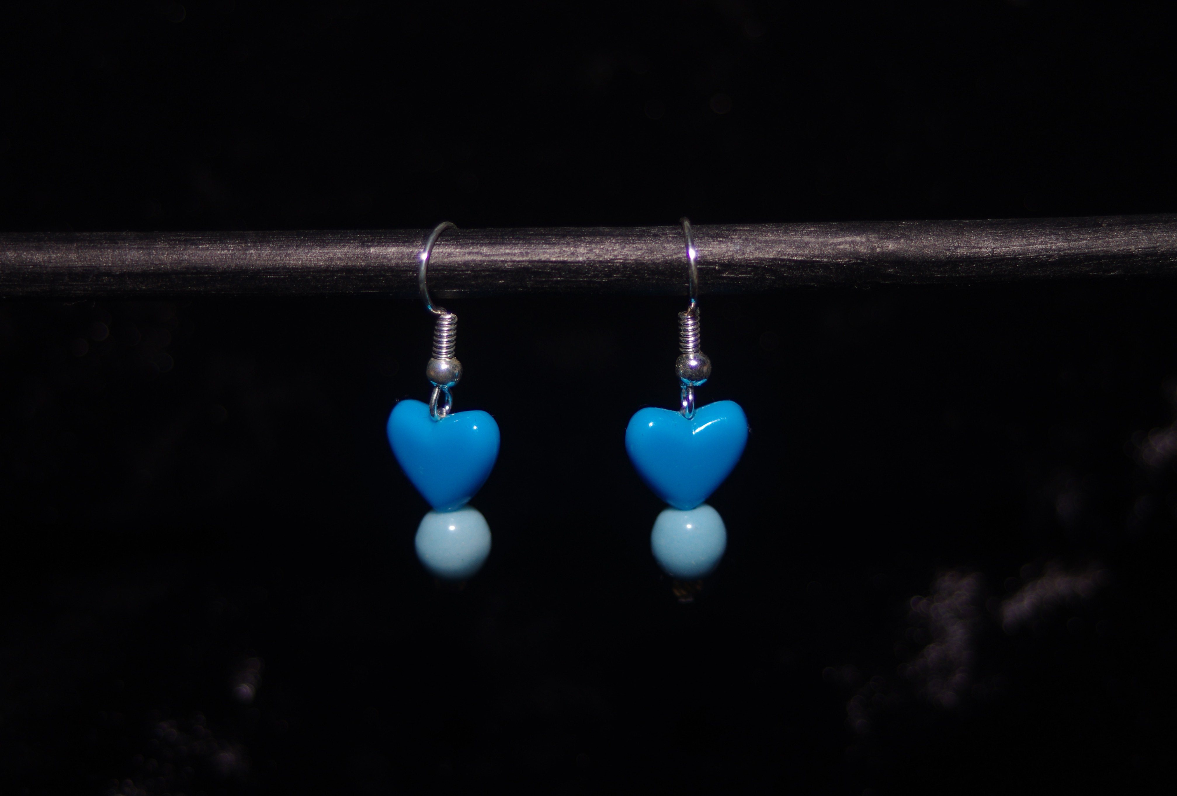 Blue Heart Earrings